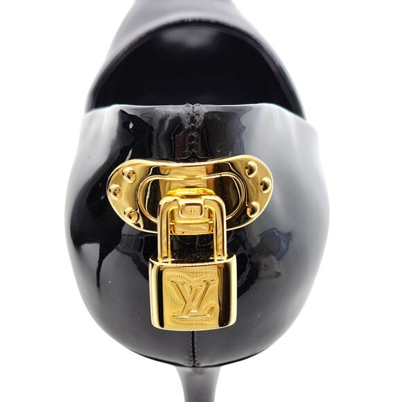 Louis Vuitton Oh Really Peep Toe Platform Pumps Black EU 38 US 7.5 - New $1045 - Picture 6 of 9